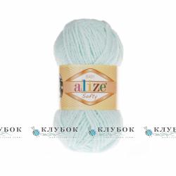 Плюшева пряжа Alize «Softy / Софті»  №15(водяна зелень)