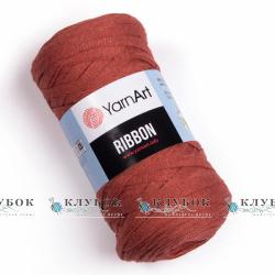 Трикотажна пряжа YarnArt "Ribbon / Рібон"  №785(теракот)